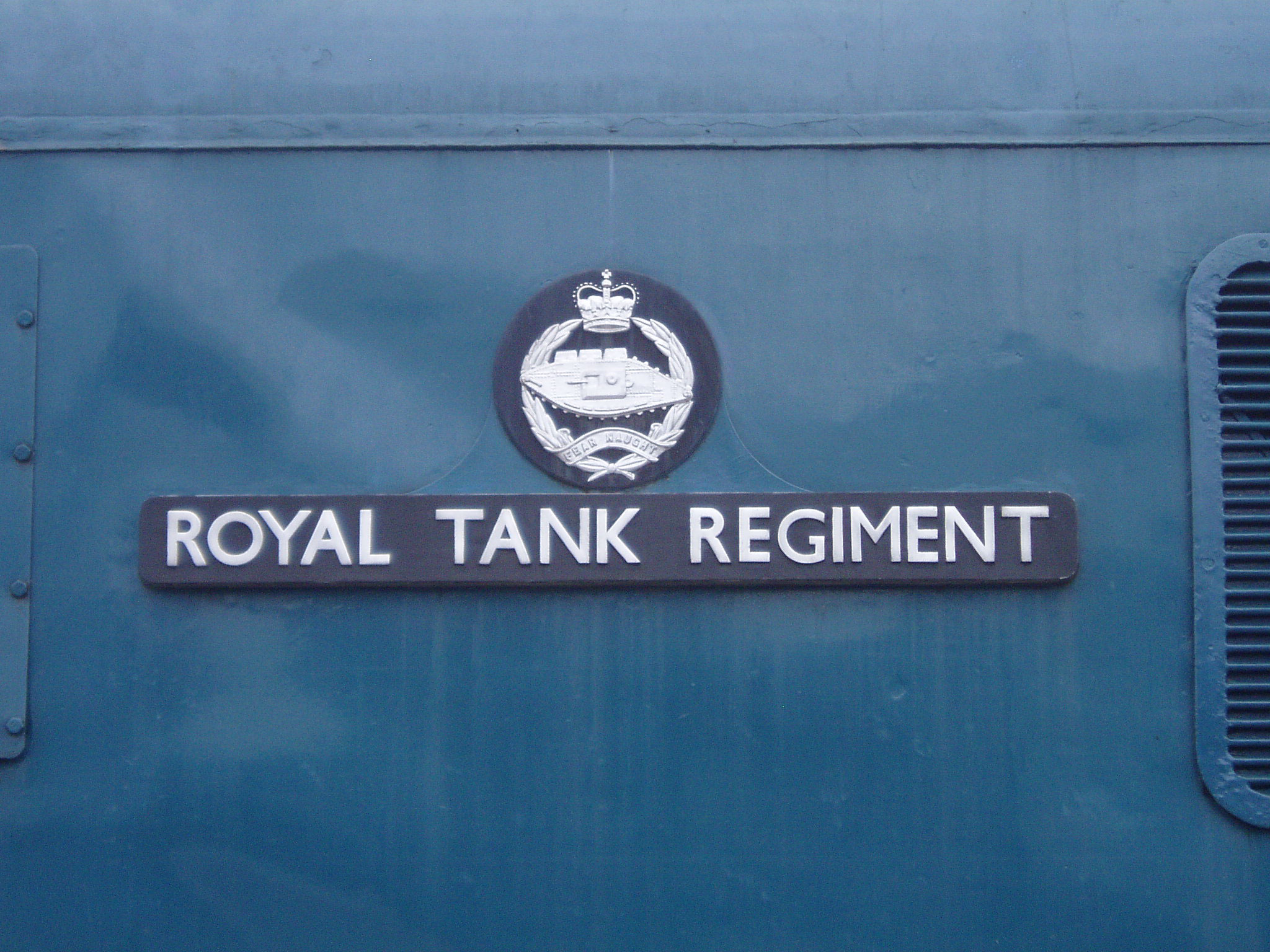The Royal Tank Regiment showing off her name plate